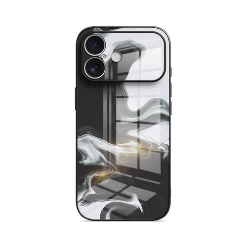 Black White - iPhone Glass Case