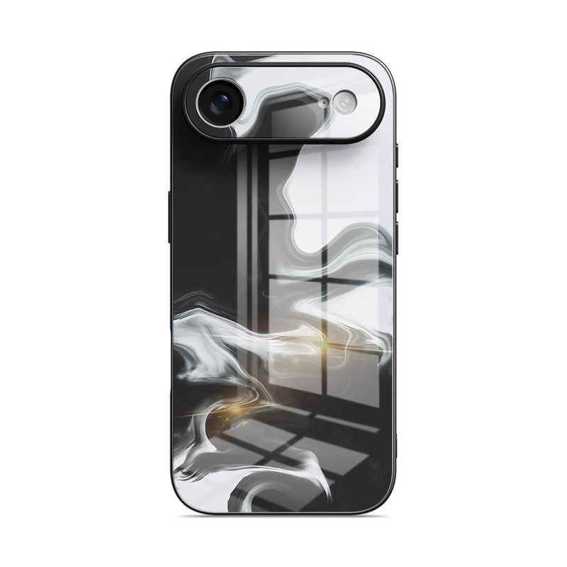 Black White - iPhone Glass Case