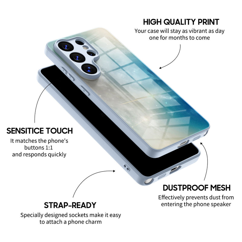 Ice Crystal Star - Samsung Glass Case