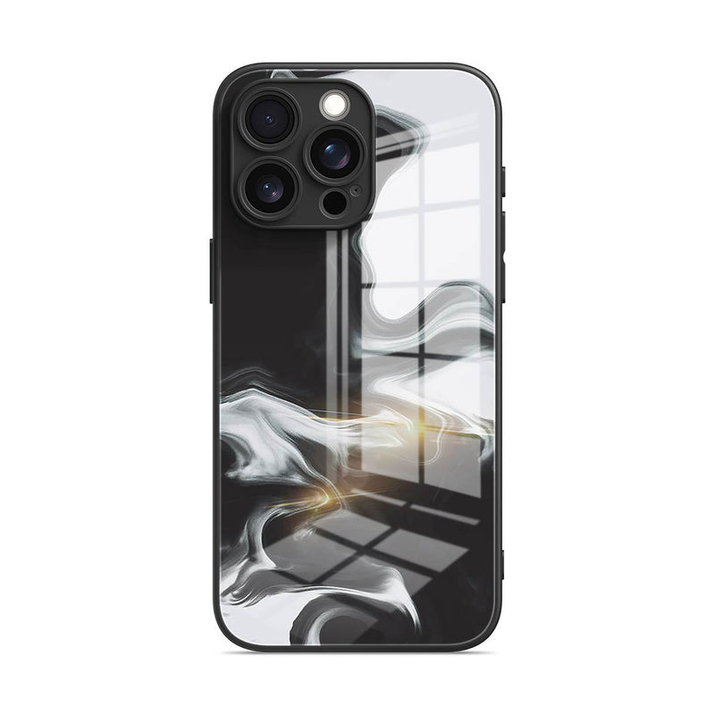 Black White - iPhone Glass Case
