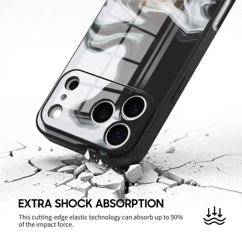 Black White - iPhone Glass Case