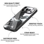 Black White - iPhone Glass Case