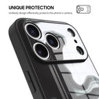 Black White - iPhone Glass Case