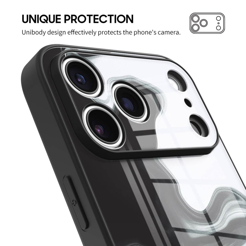 Black White - iPhone Glass Case