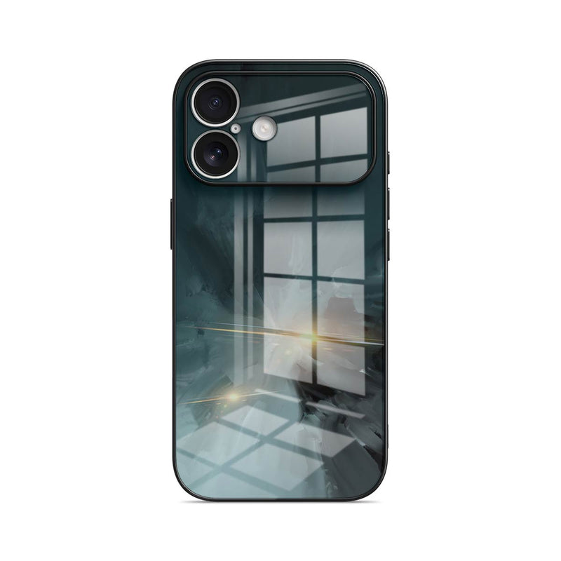 Black Gray - iPhone Glass Case