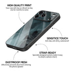 Black Gray - iPhone Glass Case