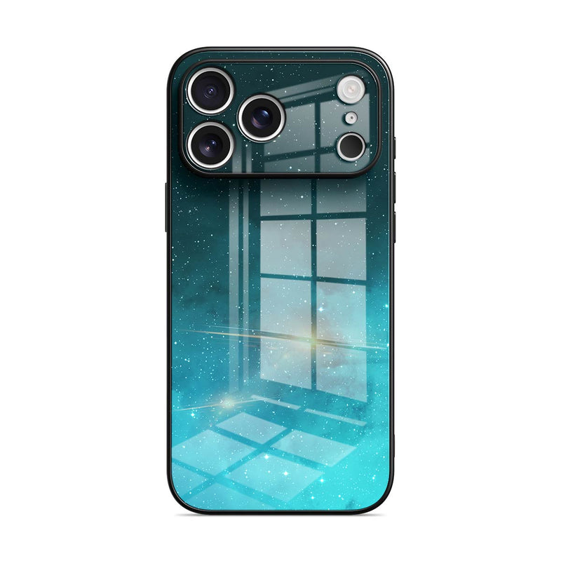 Fluorescent Star Blue - iPhone Glass Case