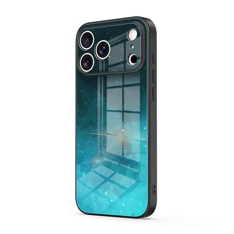 Fluorescent Star Blue - iPhone Glass Case