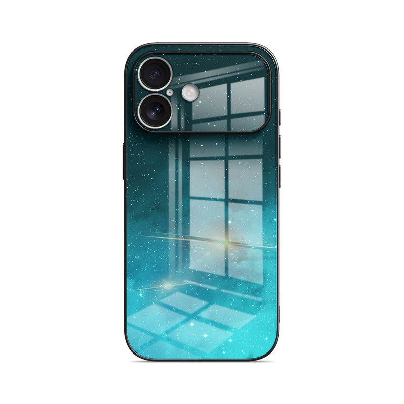 Fluorescent Star Blue - iPhone Glass Case