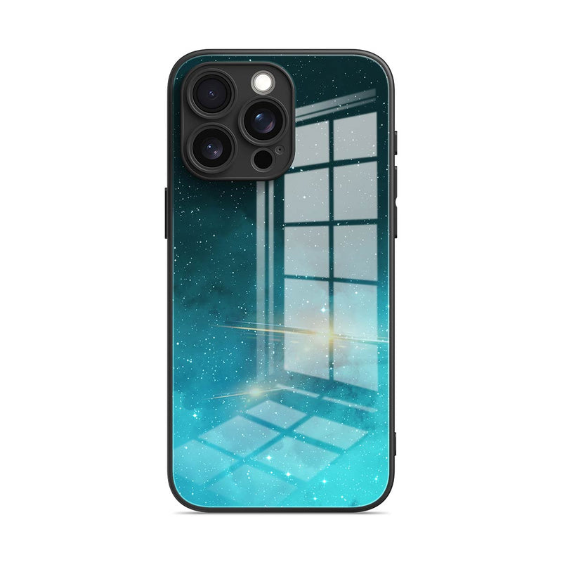 Fluorescent Star Blue - iPhone Glass Case