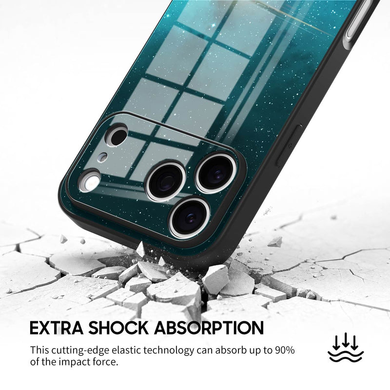 Fluorescent Star Blue - iPhone Glass Case