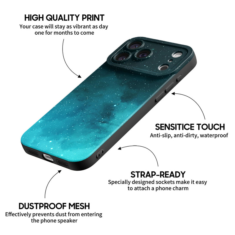 Fluorescent Star Blue - iPhone Silicone Case