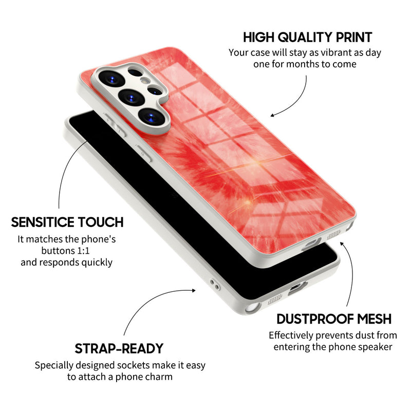 Scarlet Glow - Samsung Glass Case