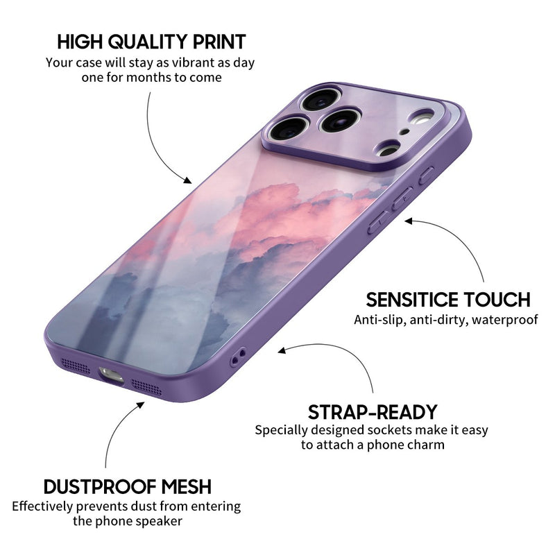 Pink Clouds - iPhone Glass Case