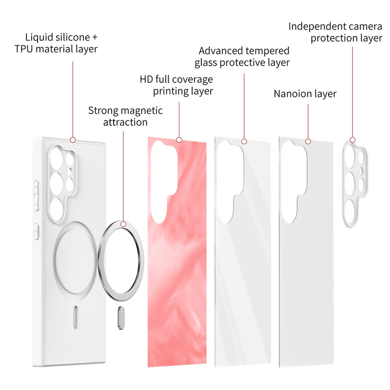 Pink Lava - Samsung Glass Case Caselm