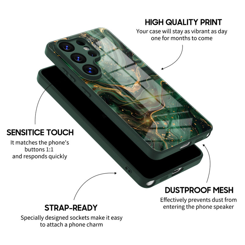Gilded Green - Samsung Glass Case