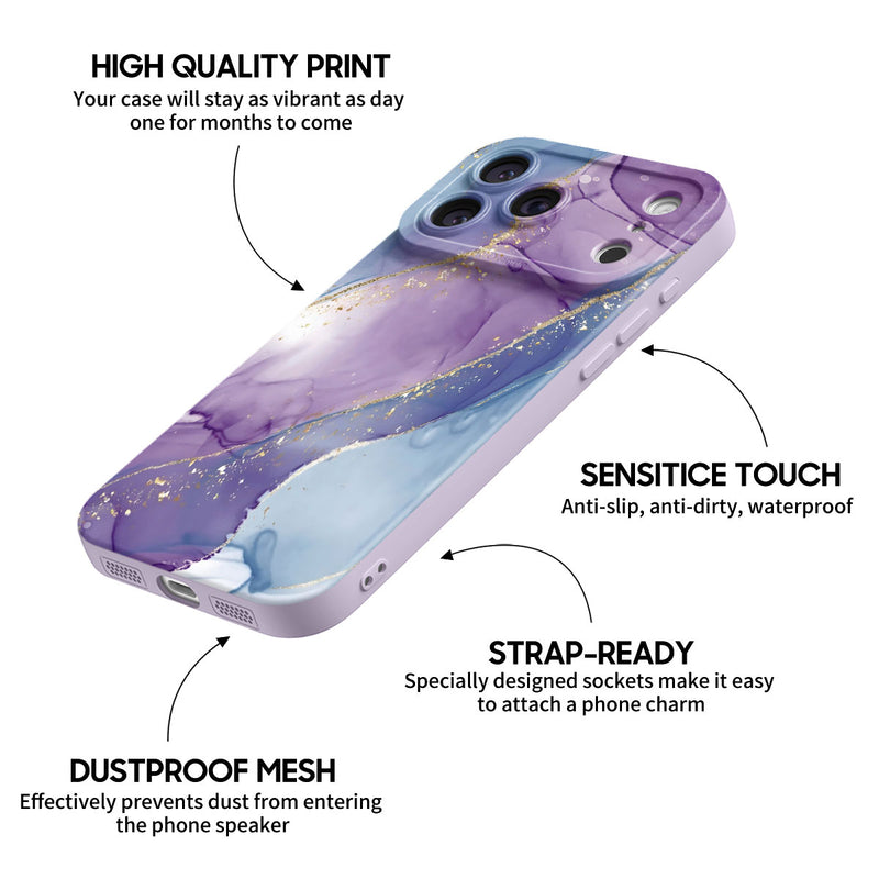 Purple Blue Gilt - iPhone Silicone Case