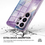 Purple Blue Gilt - Samsung Glass Case