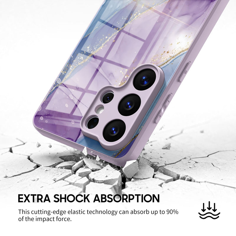 Purple Blue Gilt - Samsung Glass Case