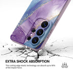 Purple Blue Gilt - Samsung Silicone Case