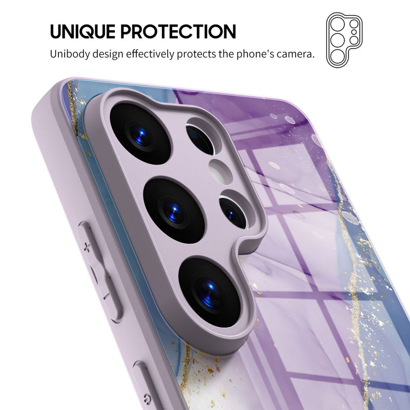 Purple Blue Gilt - Samsung Glass Case
