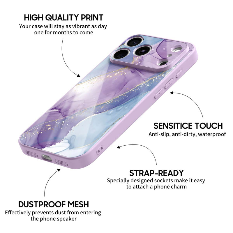 Purple Blue Gilt - iPhone Glass Case