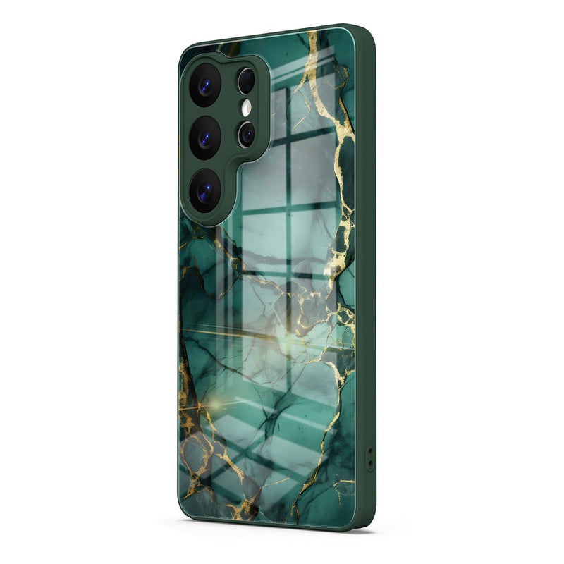 Broken Agate Green - Samsung Glass Case