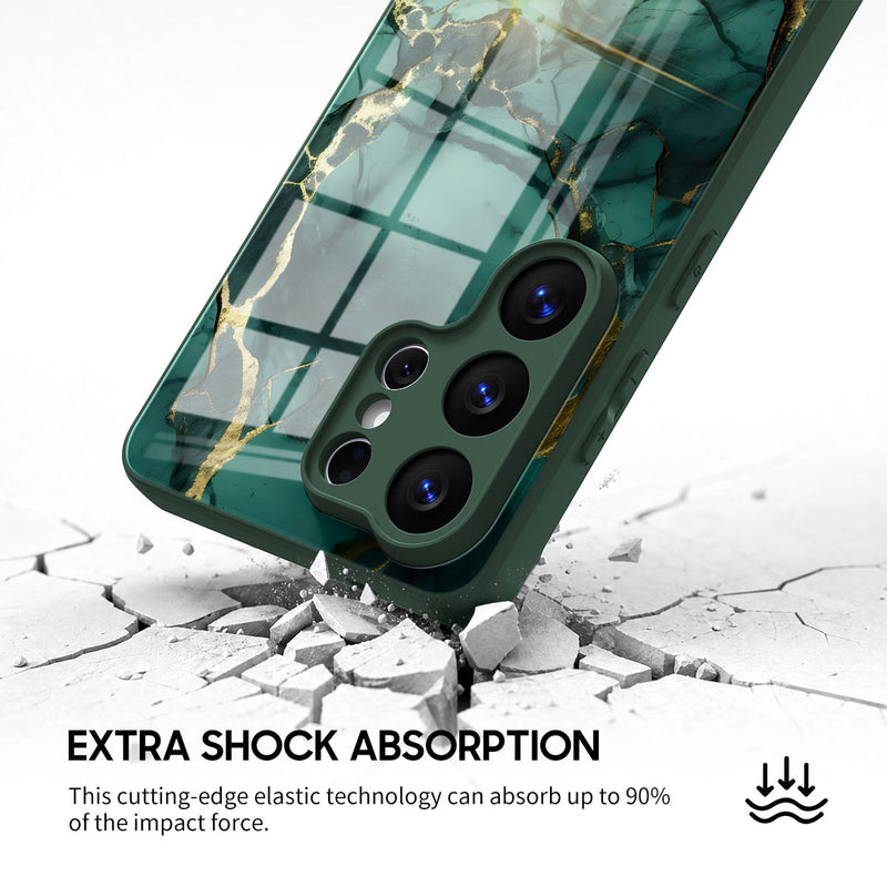 Broken Agate Green - Samsung Glass Case