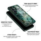 Broken Agate Green - Samsung Glass Case