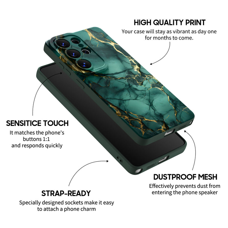 Broken Agate Green - Samsung Silicone Case