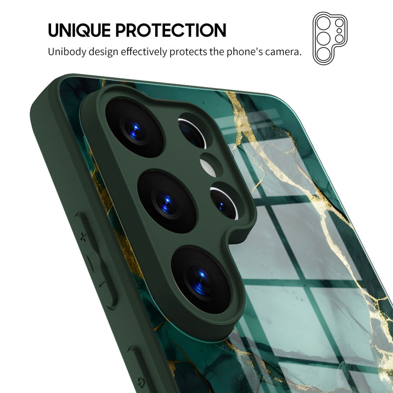 Broken Agate Green - Samsung Glass Case