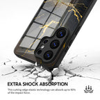 Black Gold Sand - Samsung Glass Case