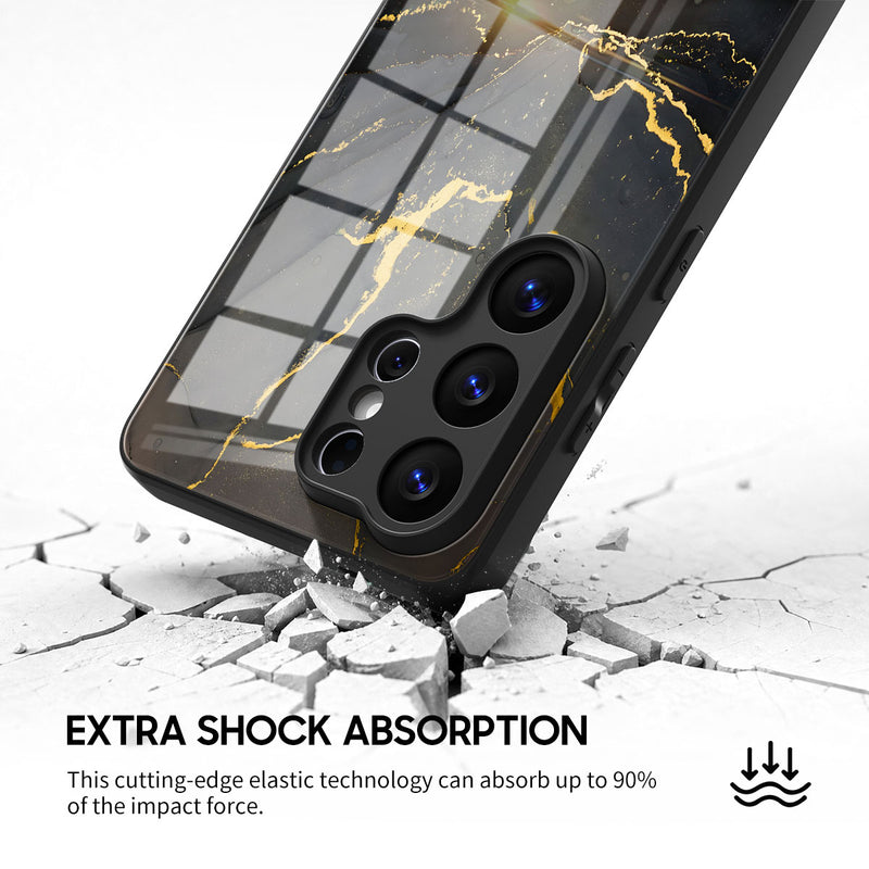 Black Gold Sand - Samsung Glass Case
