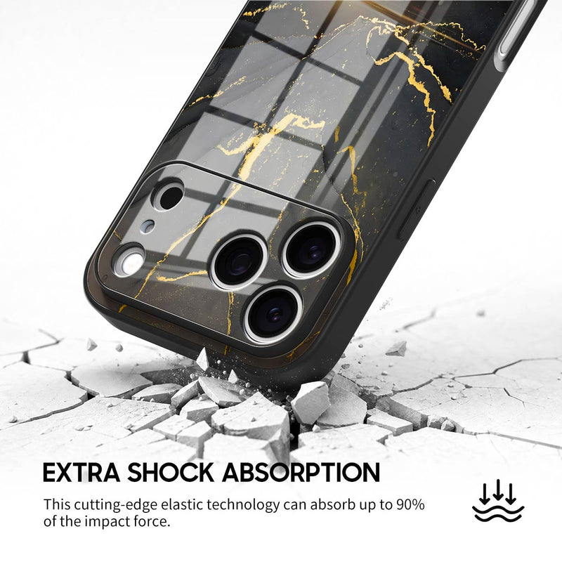 Black Gold Sand - iPhone Glass Case