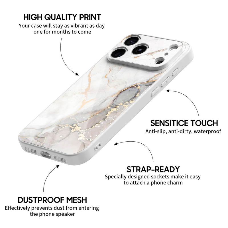 Gray Gold Sand - iPhone Glass Case