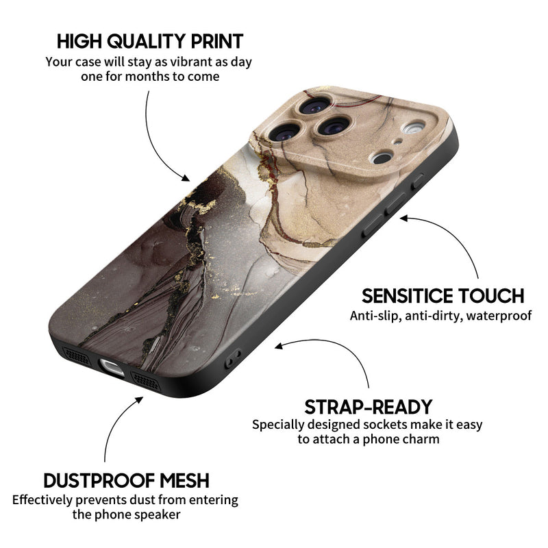 Elegant Brown - iPhone Silicone Case
