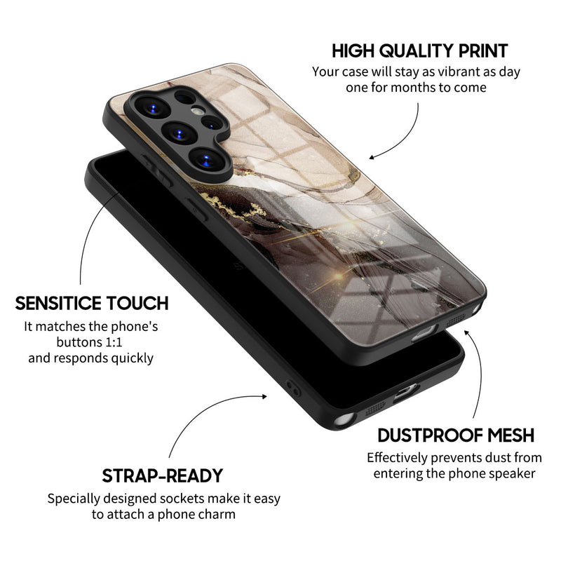 Elegant Brown - Samsung Glass Case