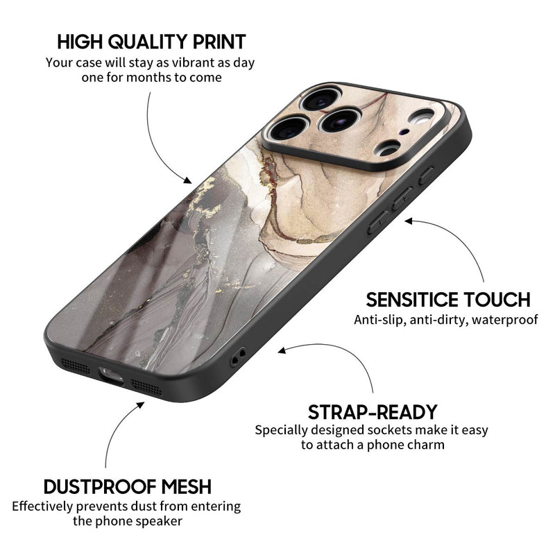 Elegant Brown - iPhone Glass Case