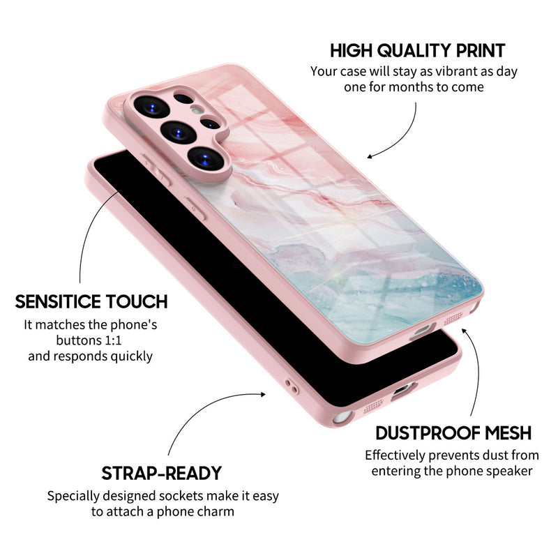 Peach Pink Jade - Samsung Glass Case