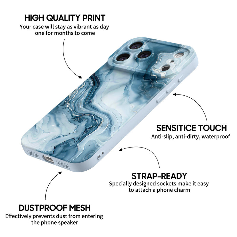Ice Blue Jade - iPhone Silicone Case