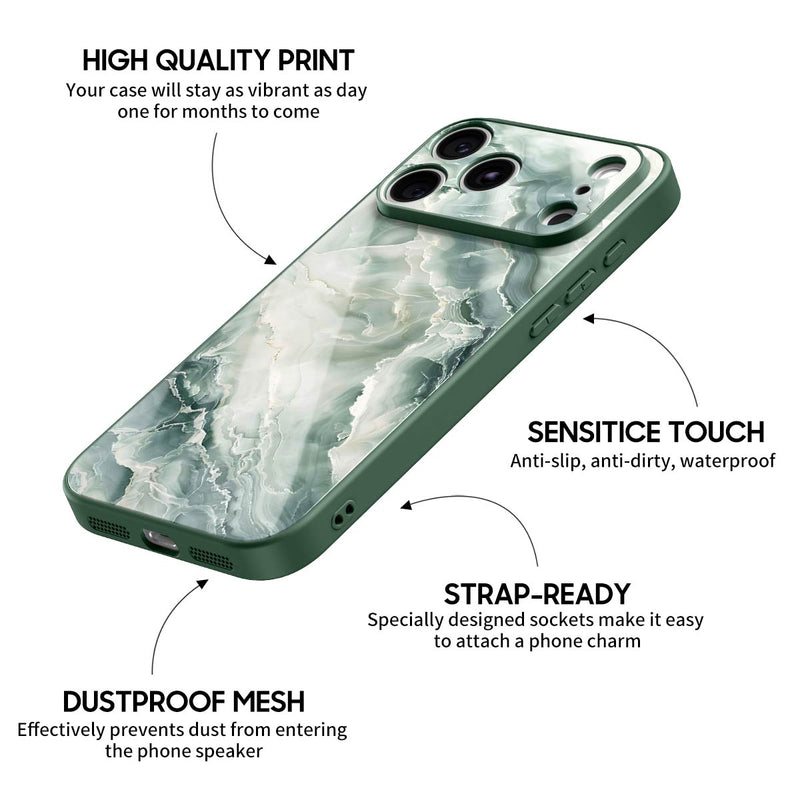 Emerald Ice Green - iPhone Glass Case