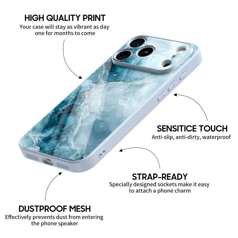 Ice Reef Blue - iPhone Glass Case