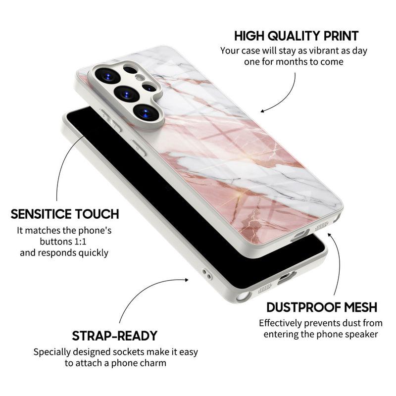 Pink White Jade - Samsung Glass Case