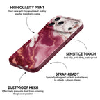 South Red Agate - iPhone Silicone Case