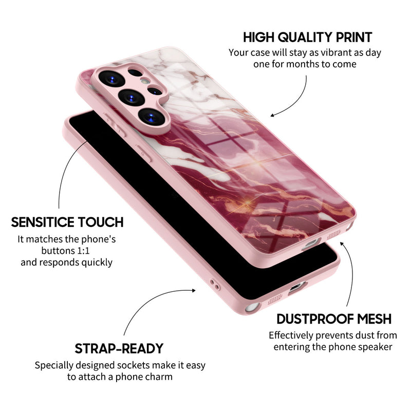 South Red Agate - Samsung Glass Case