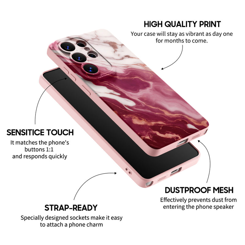 South Red Agate - Samsung Silicone Case