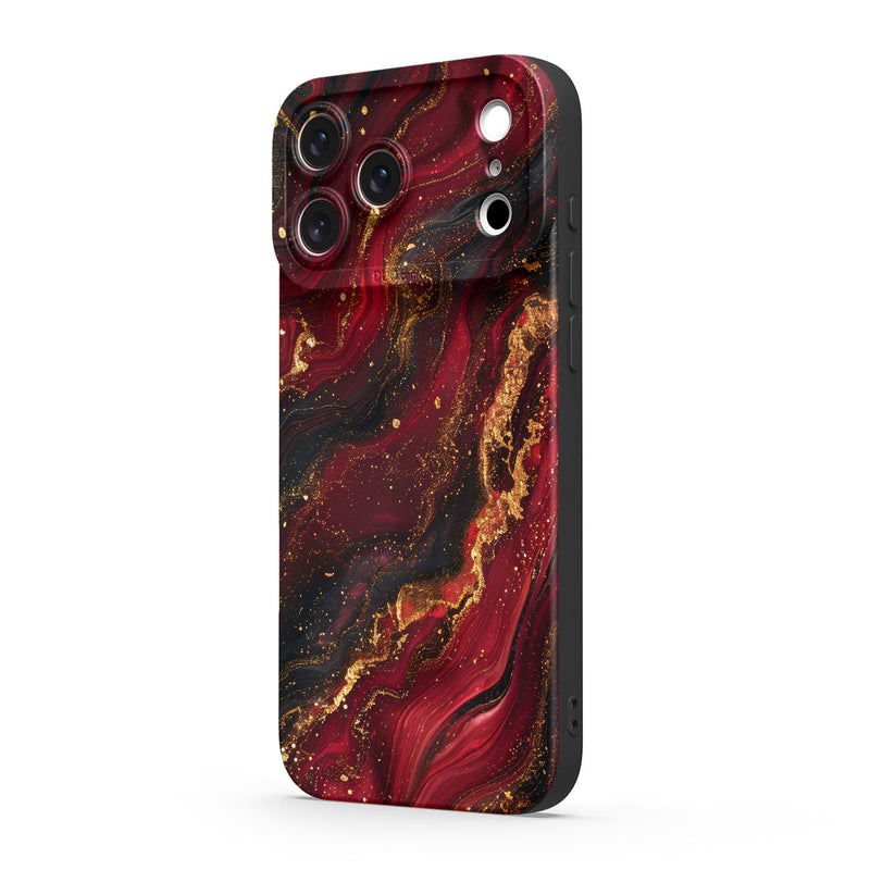 Dark Red Gilt - iPhone Silicone Case