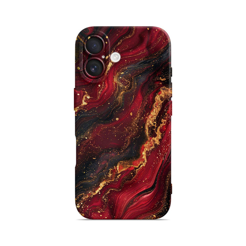 Dark Red Gilt - iPhone Silicone Case