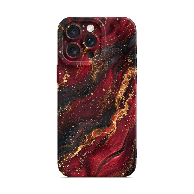 Dark Red Gilt - iPhone Silicone Case
