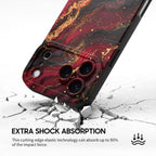 Dark Red Gilt - iPhone Silicone Case